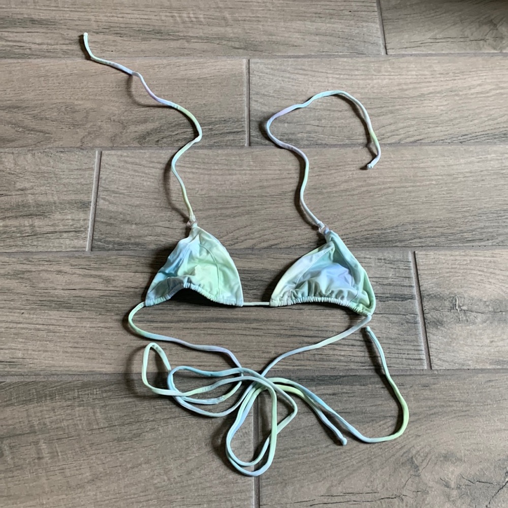 Heart of sun tie dye bikini top